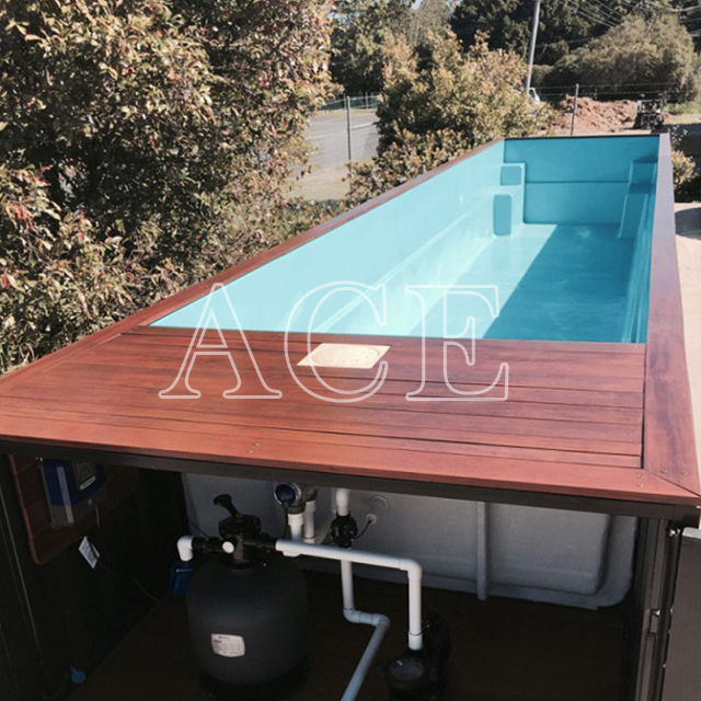  Custom Made 40ft Shipping Container Swimming Pool