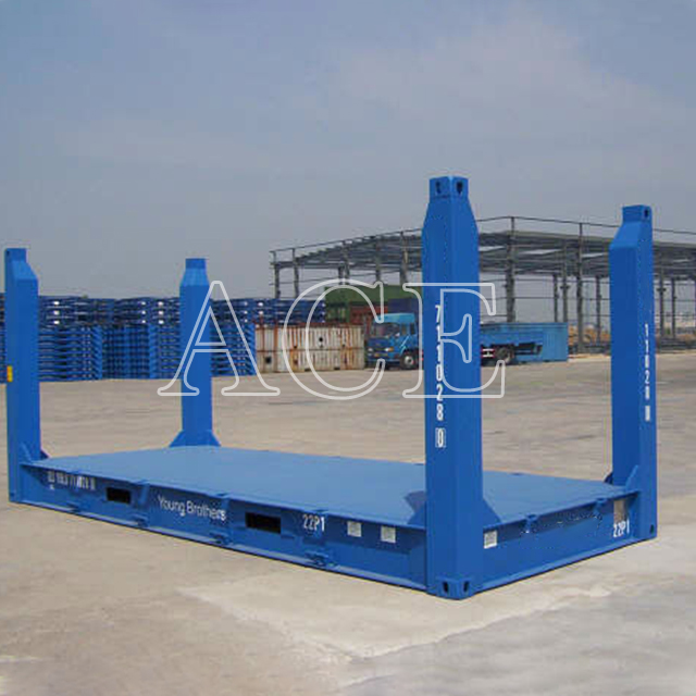 Fixed Corner Post 20ft Flat Rack Container Product on ACE Container ...